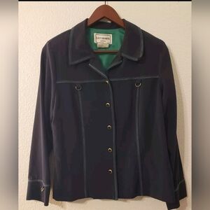 Karin Stevens Blue Blazer with Tailored Silhouette